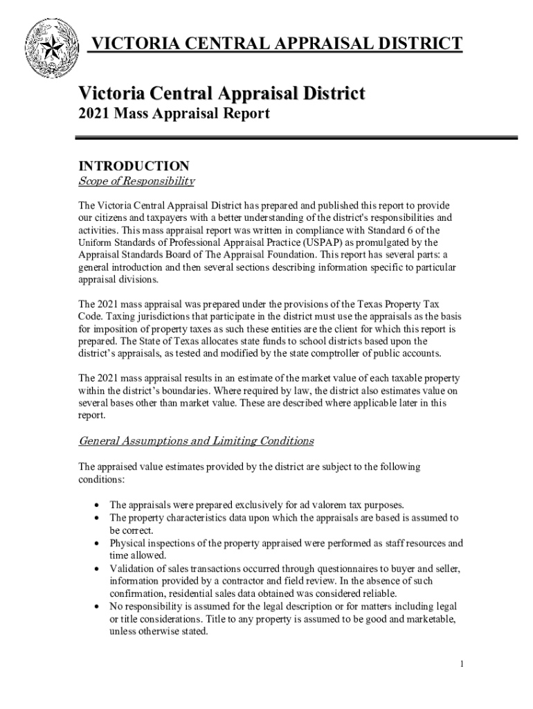 Fillable Online Victoria County Property TaxAppraisal District Victoria