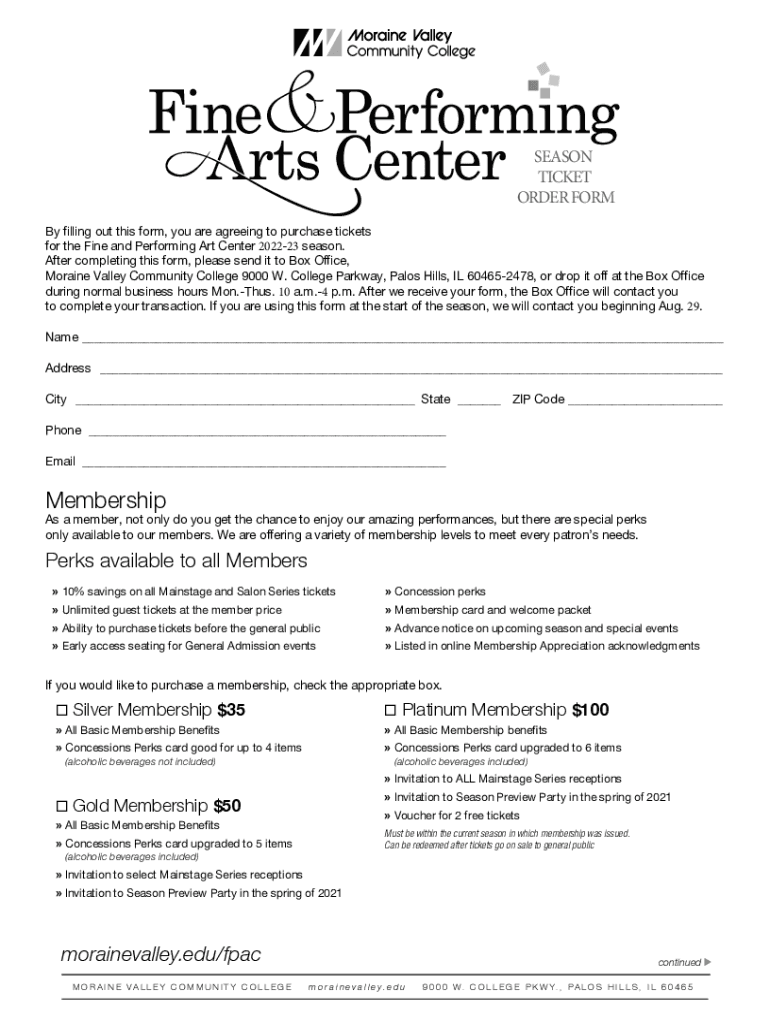 Fillable Online Membership Palos Hills Fax Email Print pdfFiller