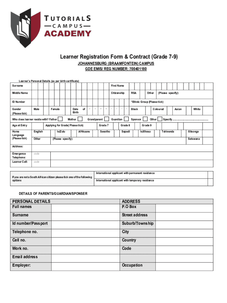 Fillable Online learner registration formpseta Fax Email Print pdfFiller