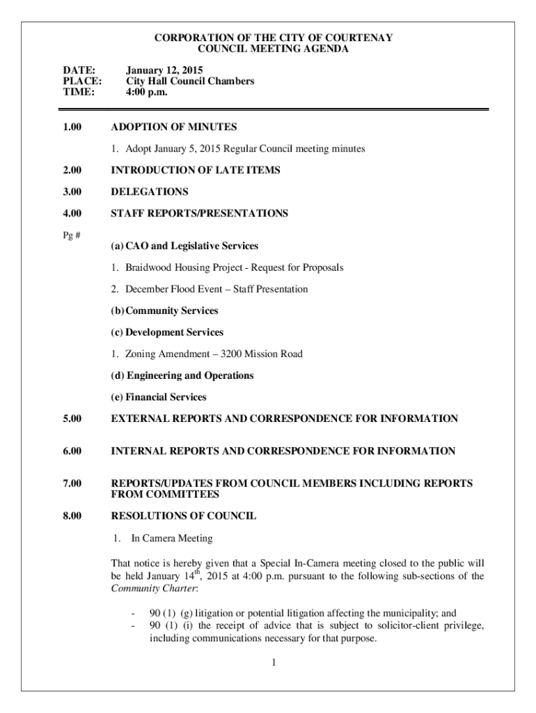 Fillable Online Staff Report Braidwood Housing Project Revised RFP
