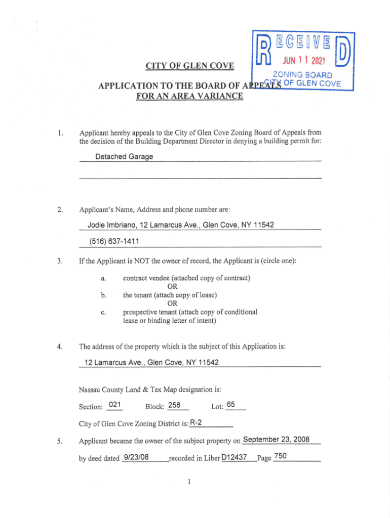 Fillable Online Zoning Board Forms Fax Email Print pdfFiller