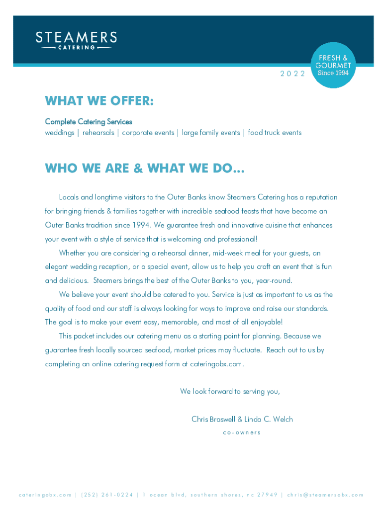 Fillable Online Steamers Restaurant Southern Shores NCDine In, Take Out Fax Email Print