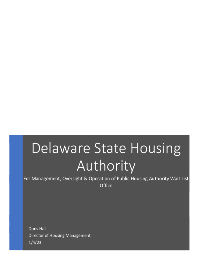 Fillable Online bidcondocs delaware BUSINESS OPPORTUNITIES WITH DSHA