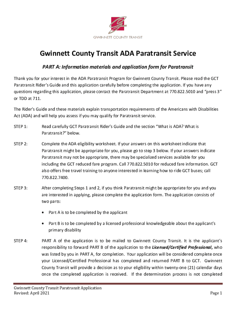 20212024 Form GA County Transit Paratransit Application Fill
