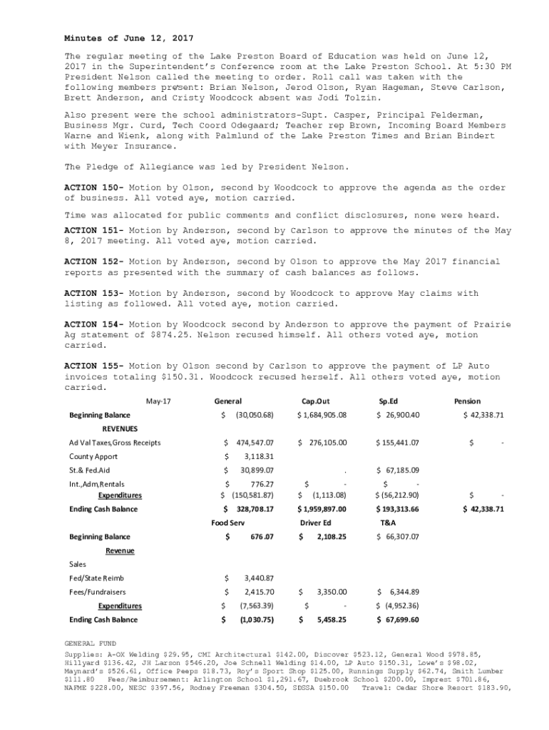Fillable Online District Information the Lake Preston School District