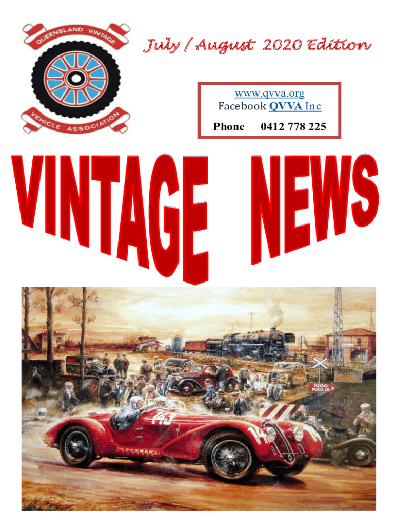 Fillable Online Queensland Vintage Vehicle Association Inc Fax Email