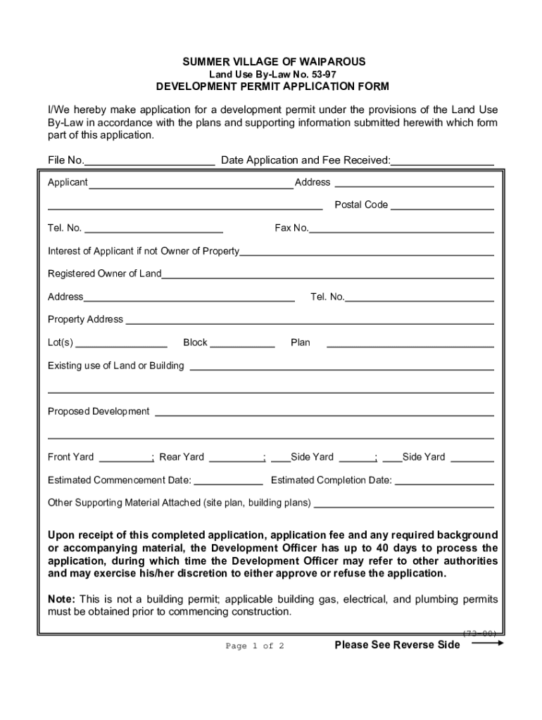 Fillable Online whispering hills land use bylaw bylaw no. 9808 table