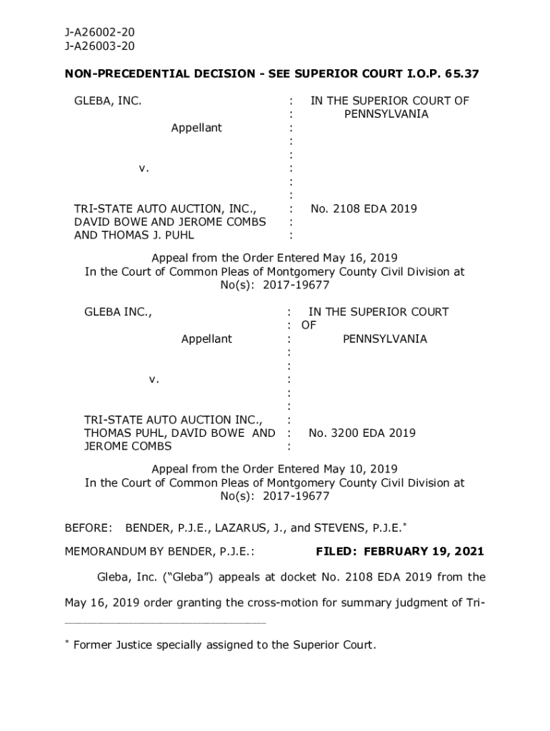 Fillable Online TriState Auto Auction, Inc. v. Gleba, Inc. Fax Email