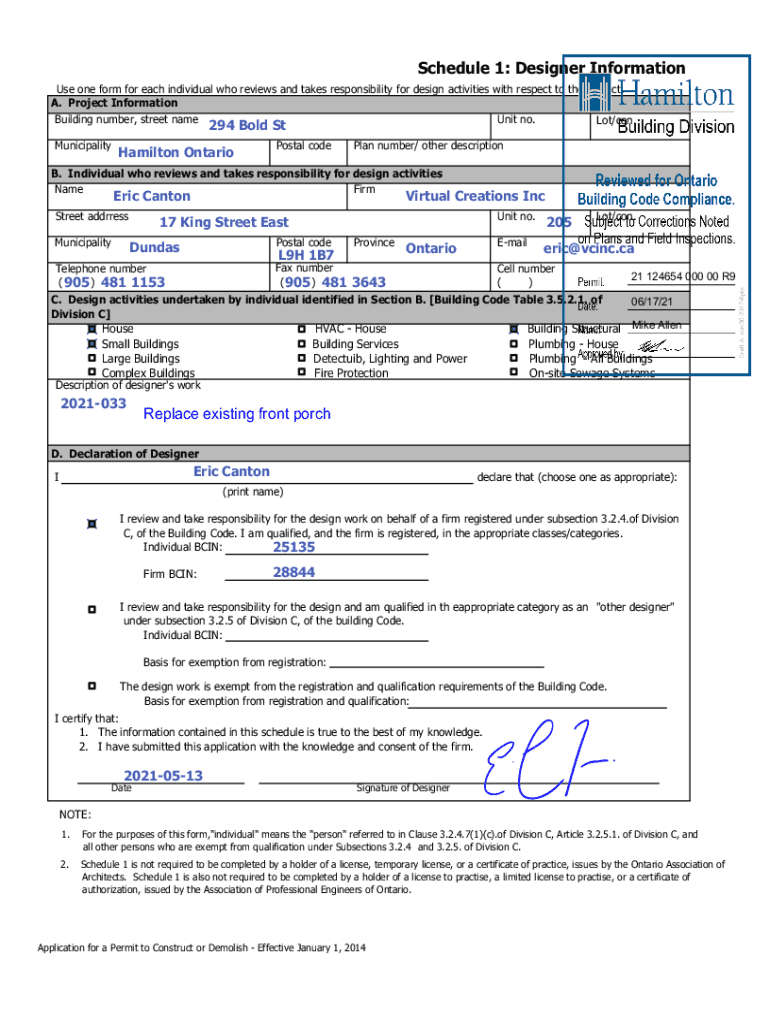 Fillable Online BuildingpermitapplicationpackageMinorProjects