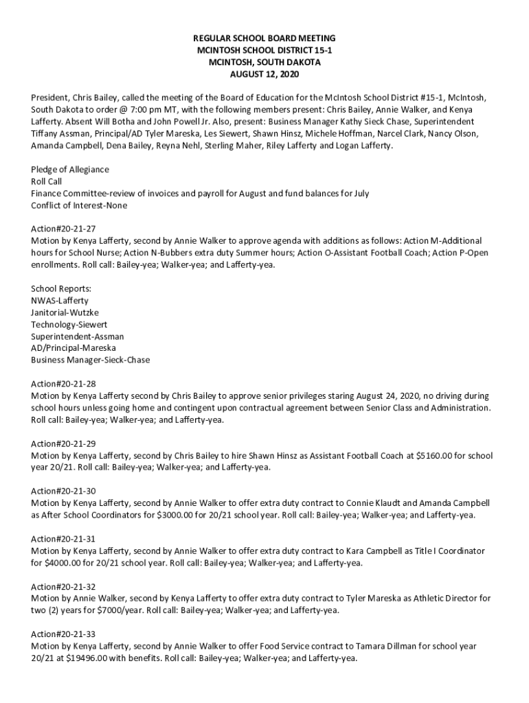 Fillable Online mcintosh k12 sd South Dakota to order 700 pm MT, with