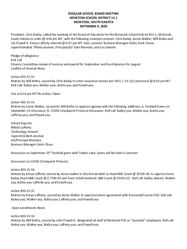 Fillable Online mcintosh k12 sd South Dakota to order 600 pm MT, with