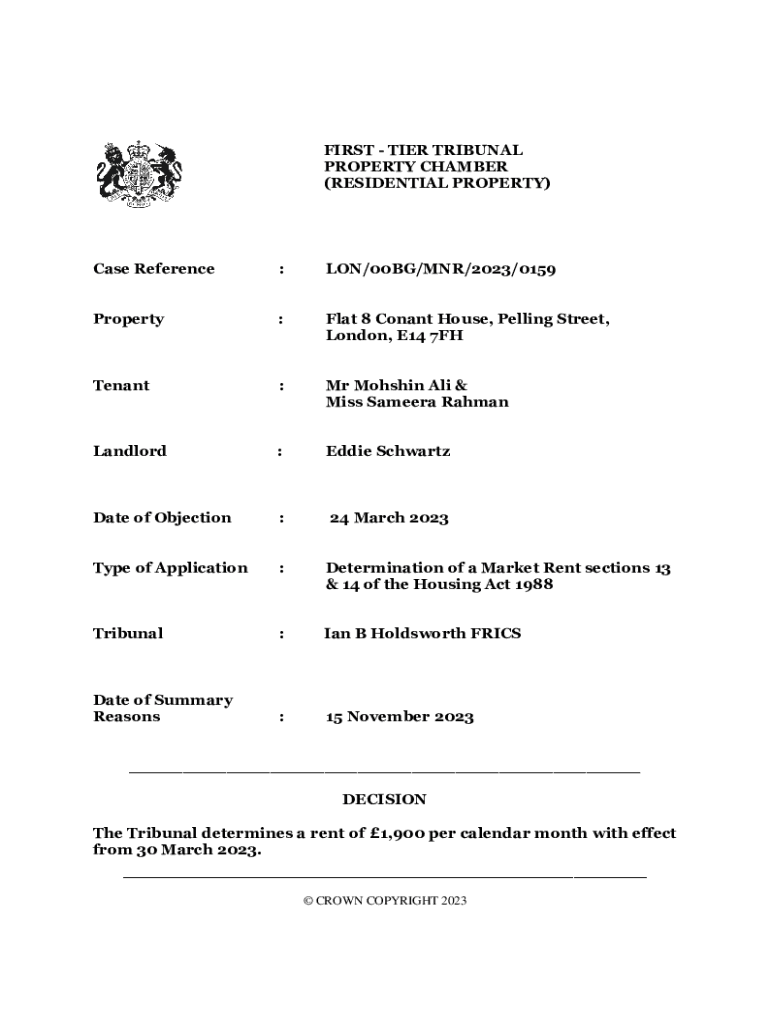 Fillable Online firsttier tribunal Justice for Tenants Fax Email
