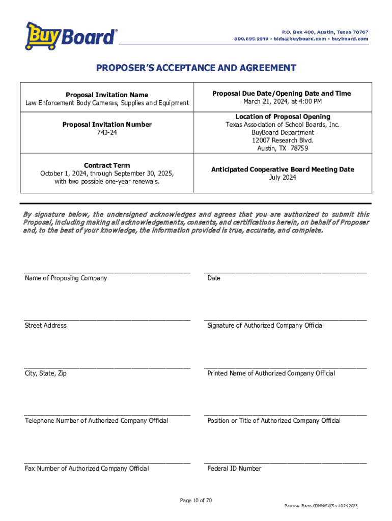 Fillable Online REQUEST FOR PROPOSAL (RFP) 24035 Executive Fax