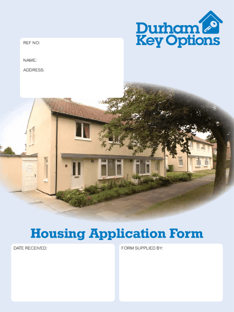 Fillable Online Durham Key Options Login Housing Application Form Fax