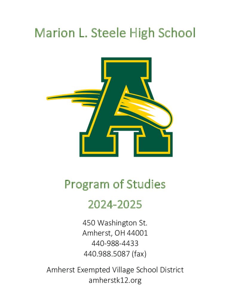 Fillable Online Marion L. Steele High School Fax Email Print pdfFiller