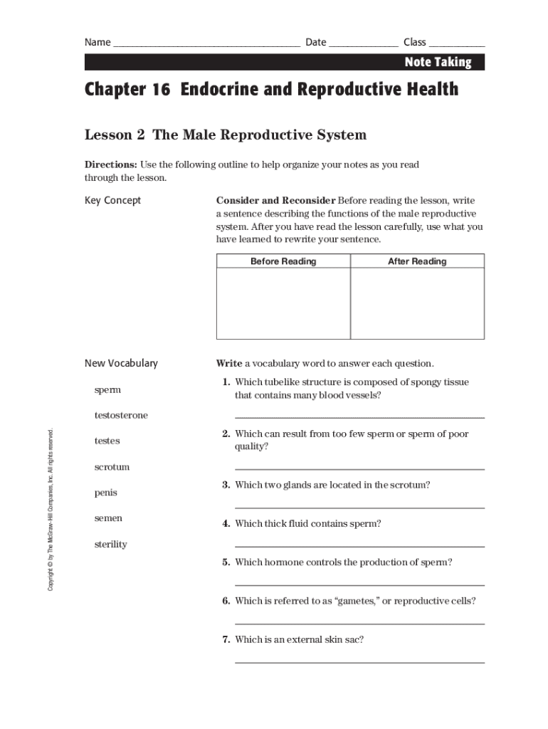 Fillable Online Chapter 16 Lesson 1 Worksheet Fax Email Print - pdfFiller