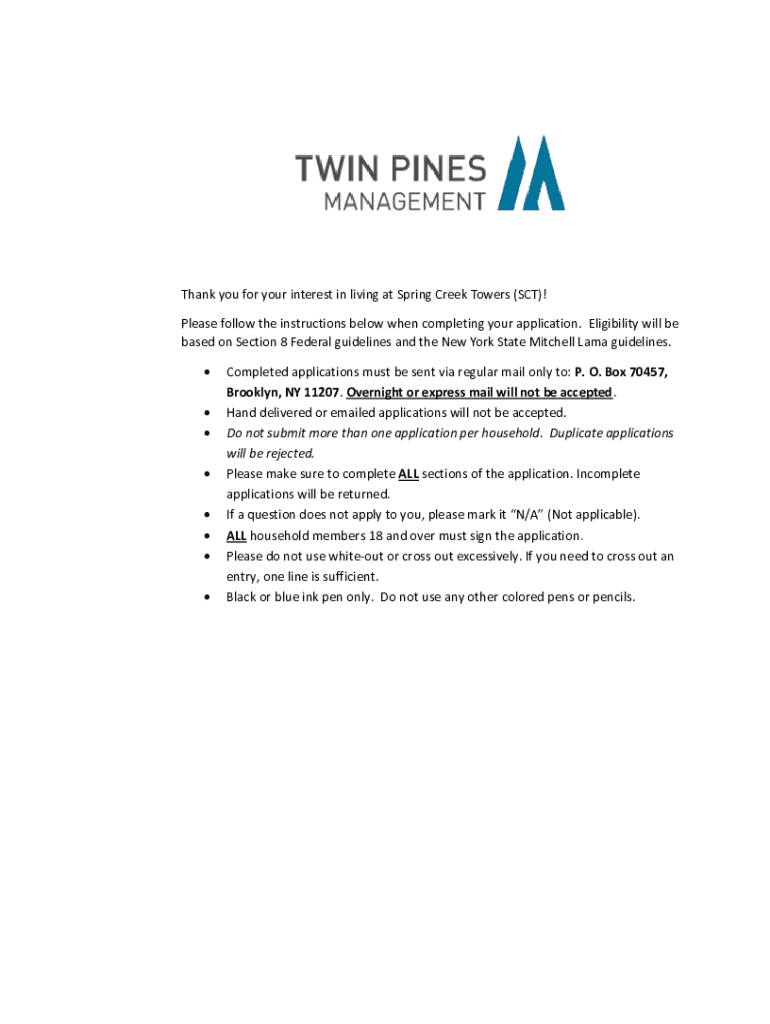 Fillable Online Starrett City Apartments Application Fill Online