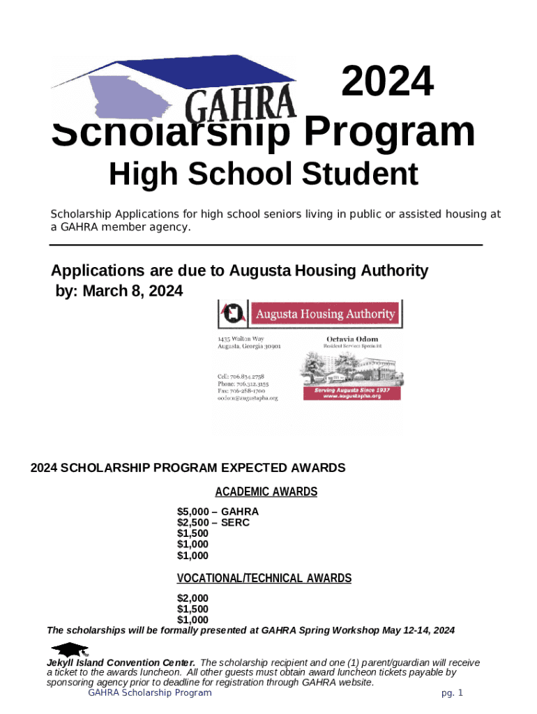 Applications are due to Augusta Housing Authority Doc Template pdfFiller