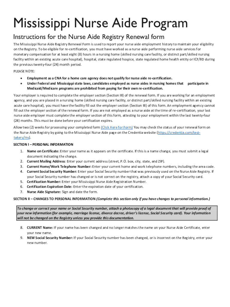 Fillable Online Renew or Verify a License Mississippi State