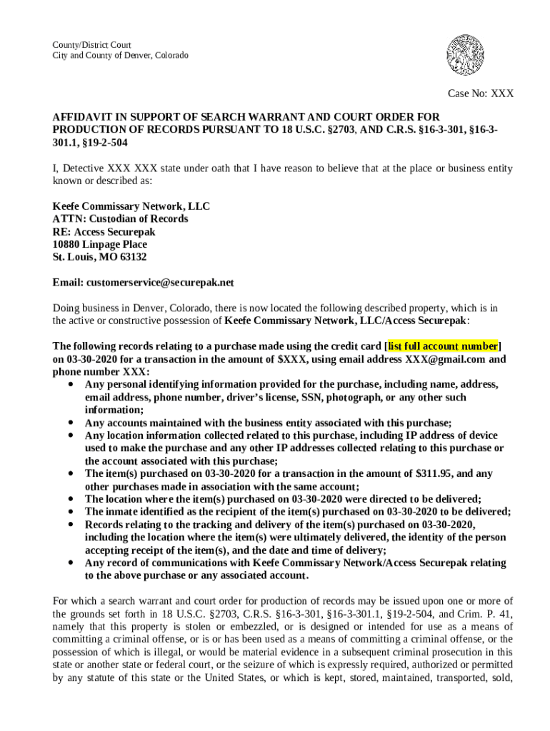 Keefe Commissary Network, LLC Doc Template pdfFiller