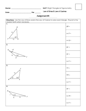 Fillable Online Solved Name: Unit 7: Right Triangles & Trigonometry