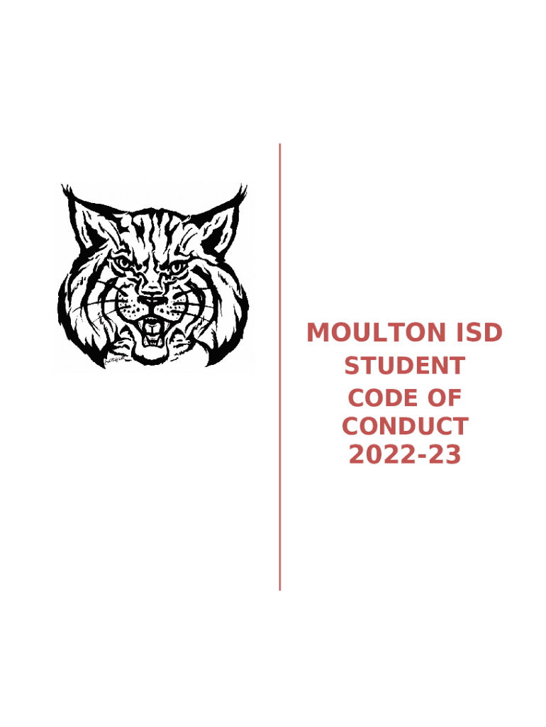 moulton isd student code of conduct Doc Template pdfFiller