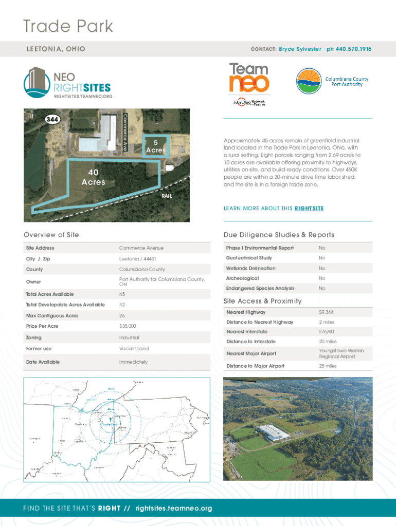 Fillable Online Leetonia World Trade Park Houses Plant Expansions Fax