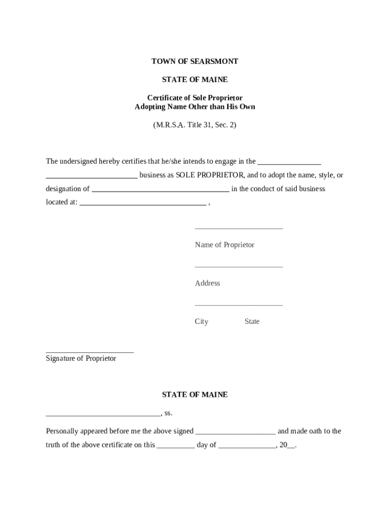 Town of Searsmont Maine Land Use Ordinance Doc Template pdfFiller