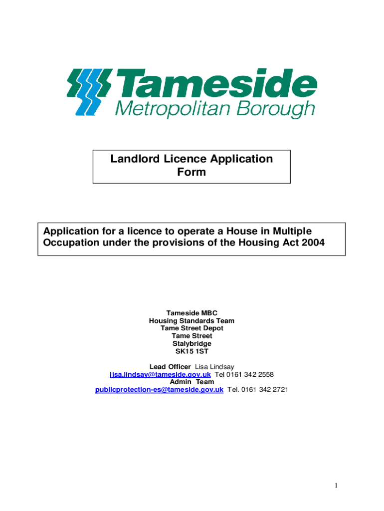 Fillable Online Landlord Licence Application Form Fax Email Print