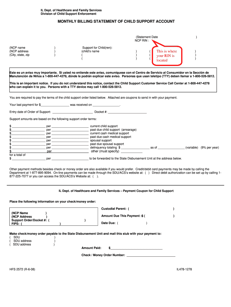 Child Support Monthly Statements Fill Online, Printable, Fillable