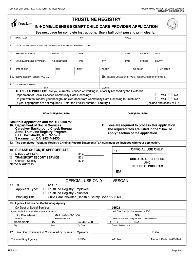 CA TLR 2 2011 Fill and Sign Printable Template Online US Legal Forms