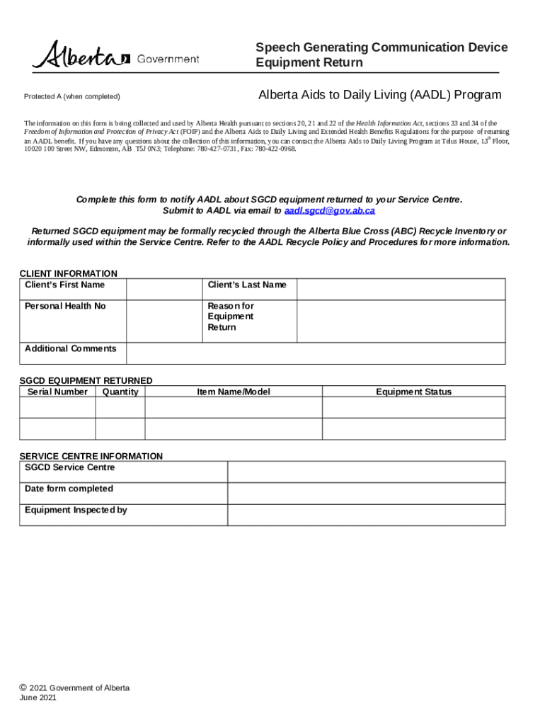 Alberta Aids to Daily Living Lower Leg Assessment . AADL Lower Leg