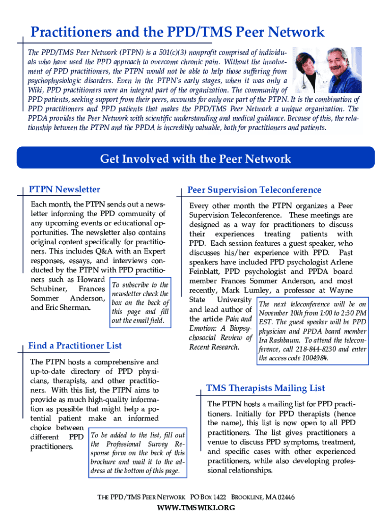 Fillable Online TMS / PPD Therapy Refreshed Minds Anxiety and