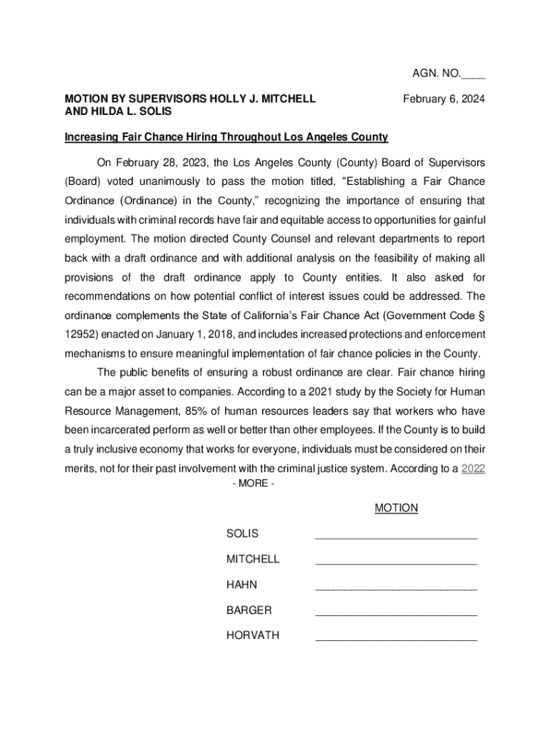 Fillable Online file lacounty LA County Introduces the Fair Chance