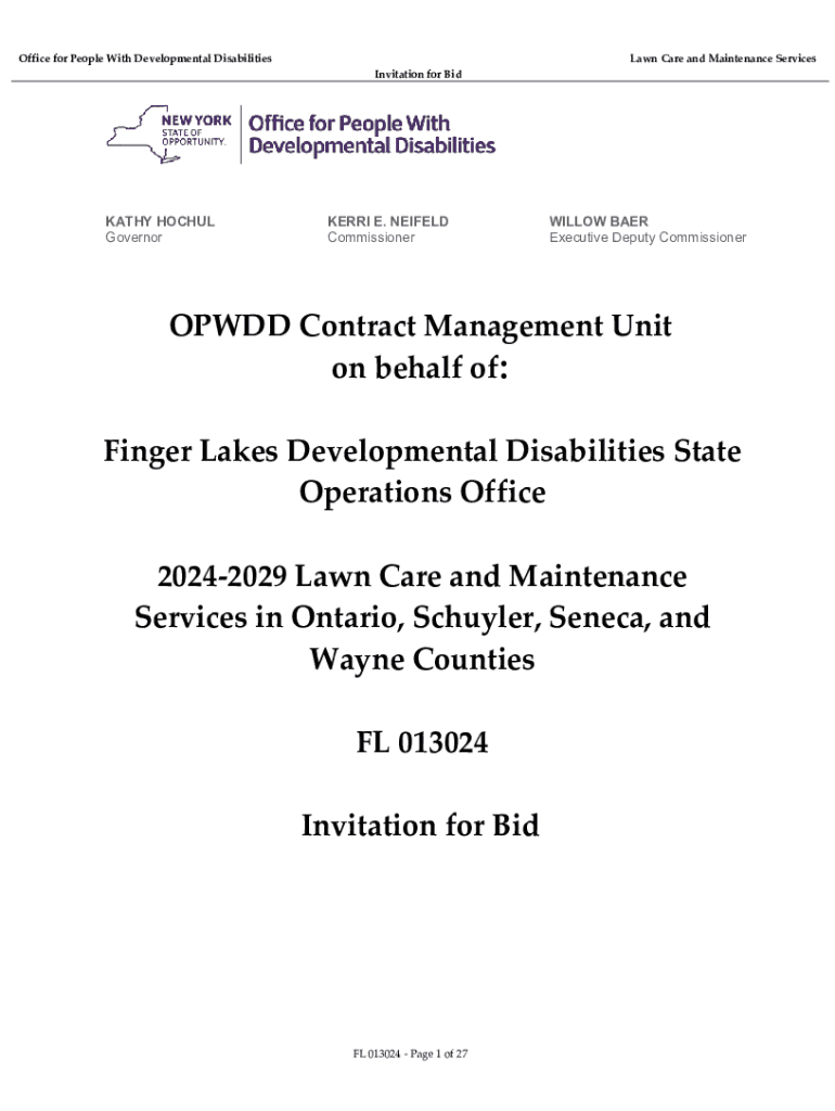 Fillable Online opwdd ny Executive Office Letterhead OPWDD New York