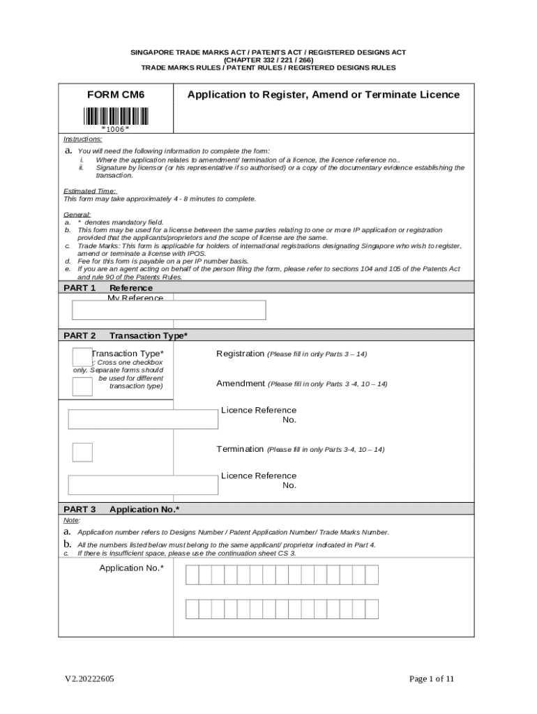SINGAPORE TRADE MARKS ACT (CHAPTER 332) Doc Template pdfFiller