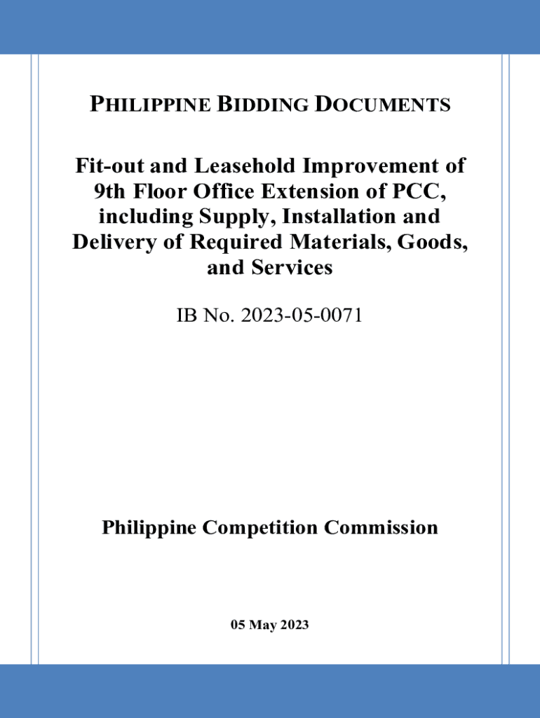 Fillable Online PBD Fitout and Leasehold Improvement of 9th Floor