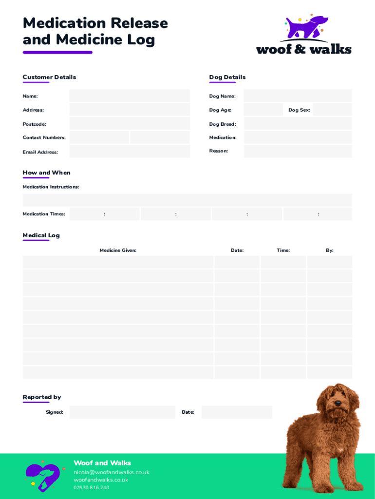 Fillable Online Dog Medications Everything You Need To Know About