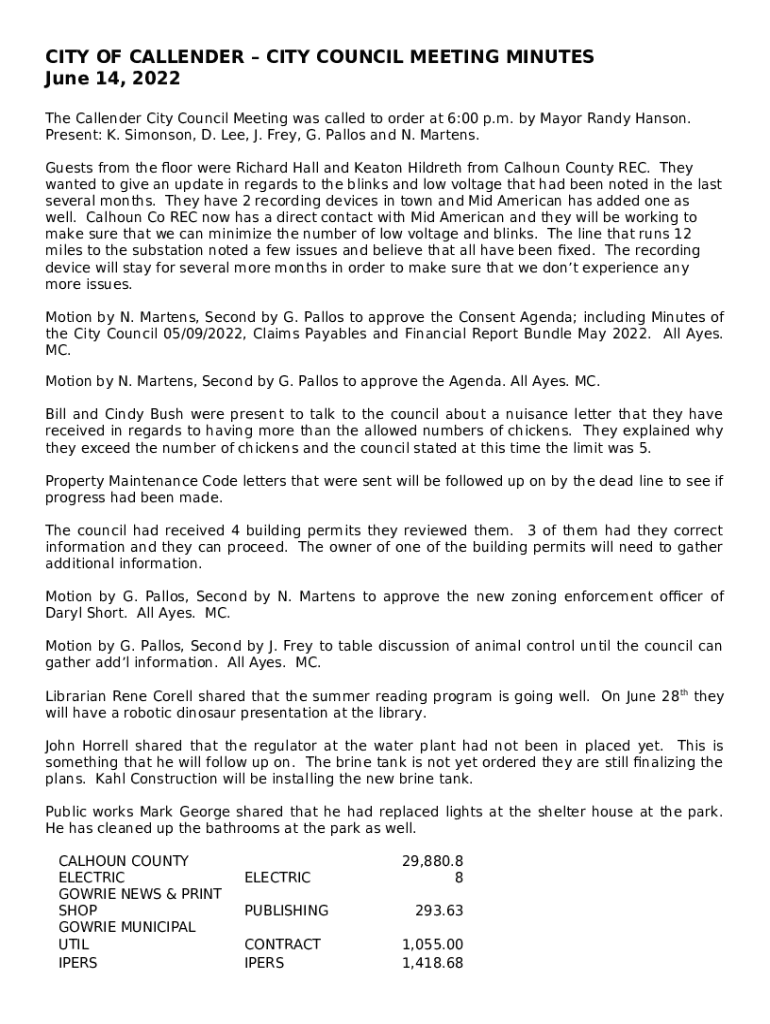 by Mayor Randy Hanson Doc Template pdfFiller