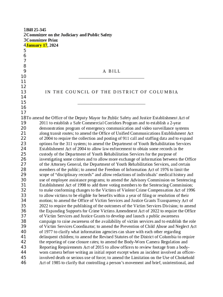 the DC Council's judiciary committee is marking up Brooke Doc