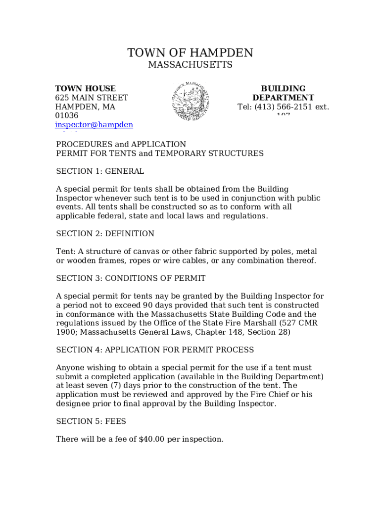 Apply for a permit Town of Hampden, Maine Doc Template pdfFiller