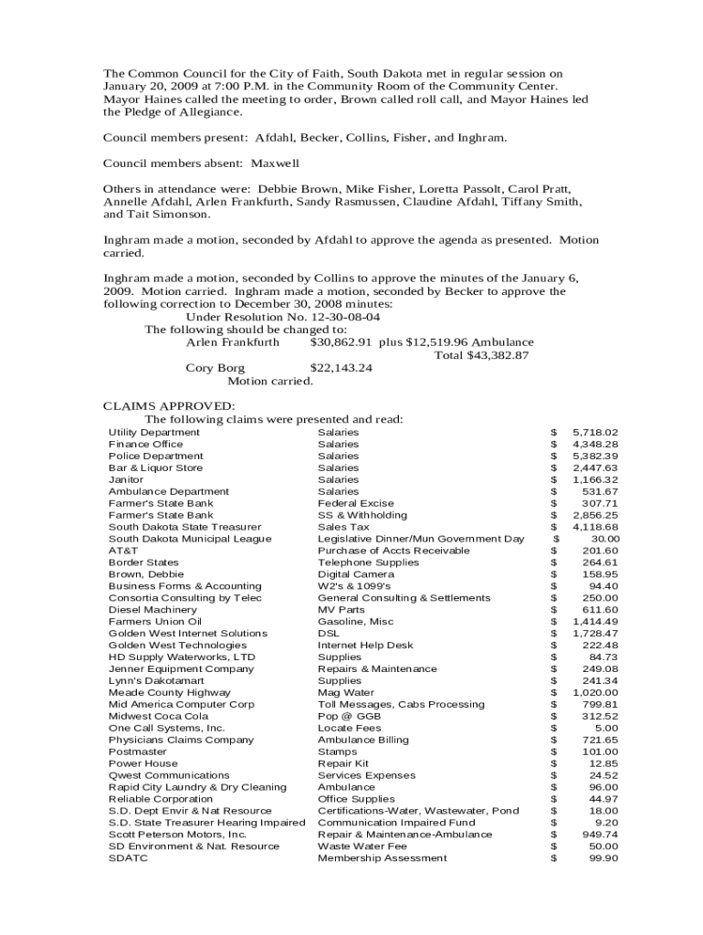Map City of Faith,SD Doc Template pdfFiller