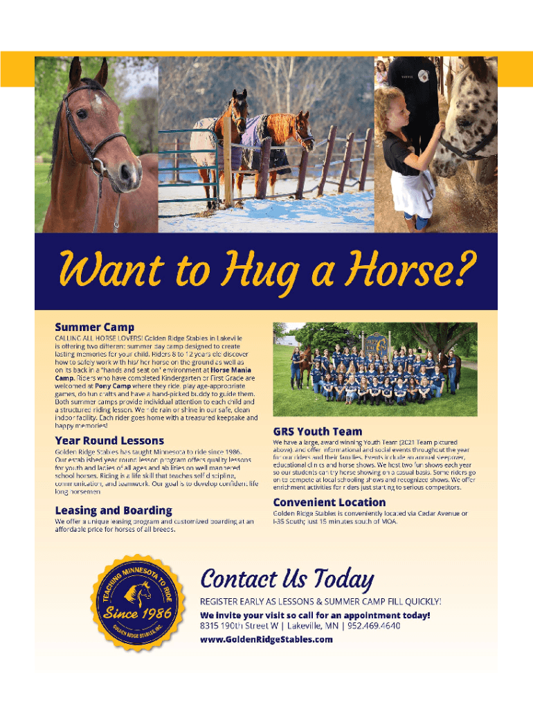Fillable Online TOP 10 BEST Horse Riding Lessons for Kids in Walnut
