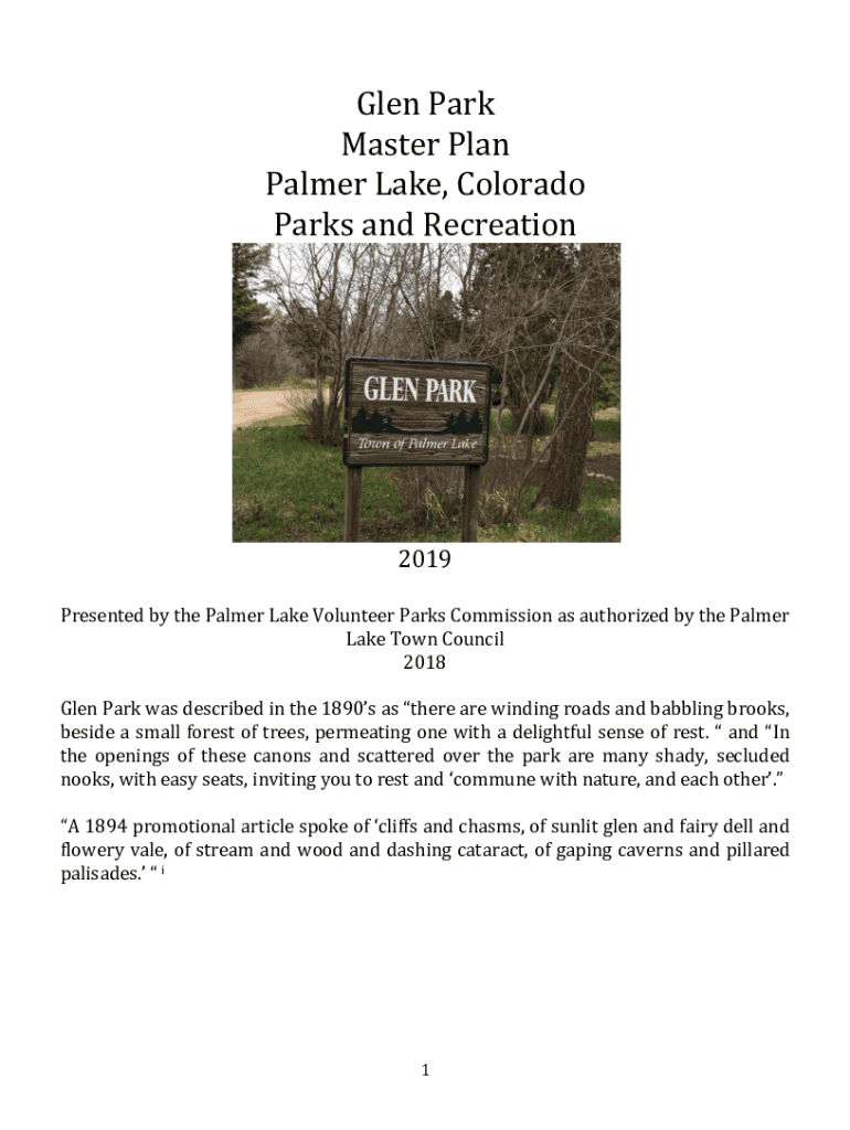 Fillable Online a resolution by the town of palmer lake adopting the