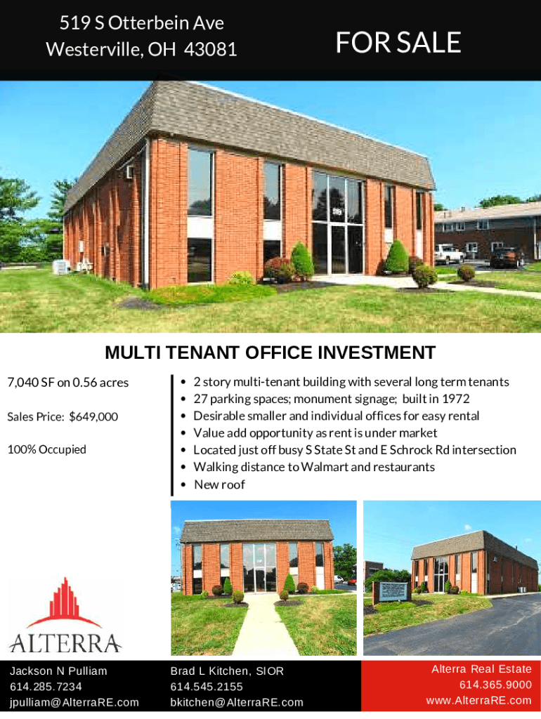 Fillable Online 519 S Otterbein Ave, Westerville, OH 43081 Wren