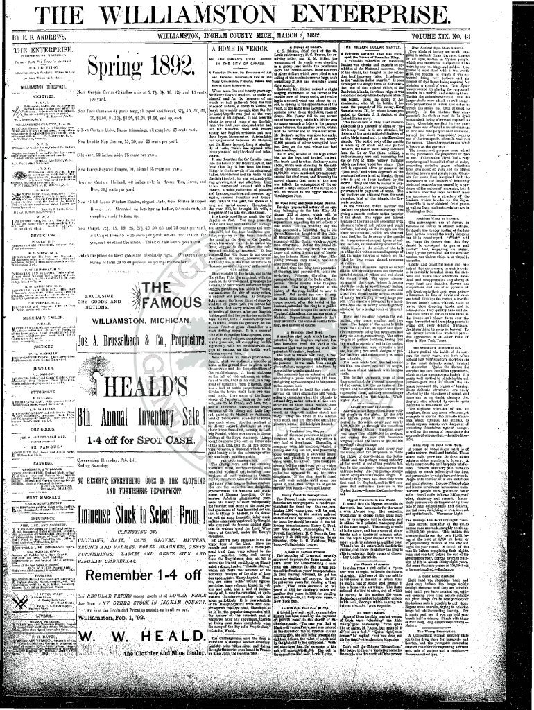 Fillable Online The Enterprise (Williamston, N.C.) Historic Issues Fax