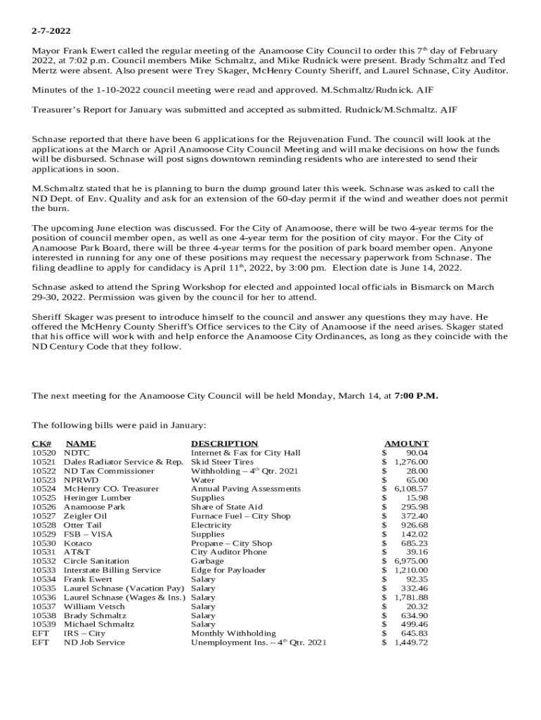 Anamoose History Doc Template pdfFiller