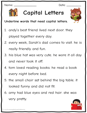 Fillable Online Capital Letters Worksheet Fax Email Print - pdfFiller