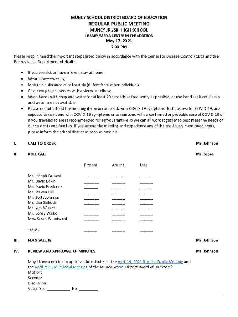 Fillable Online Muncy Junior/Senior High School / Overview Fax Email