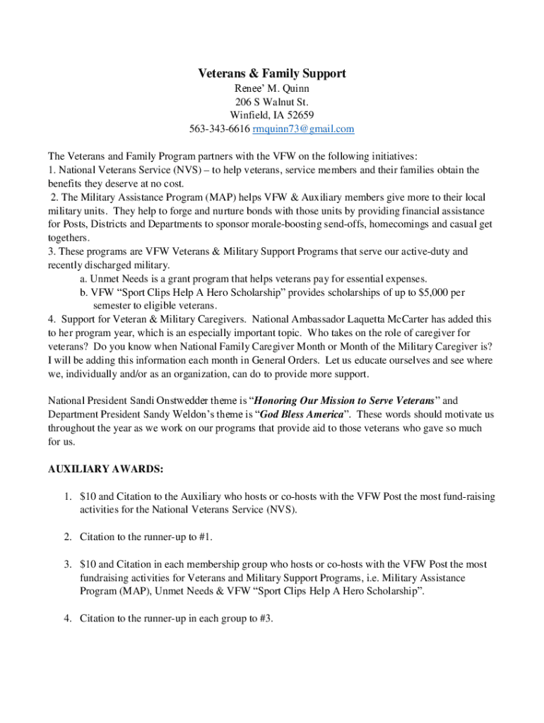 Fillable Online standing rules for the vfw auxiliary bolinemanfredi